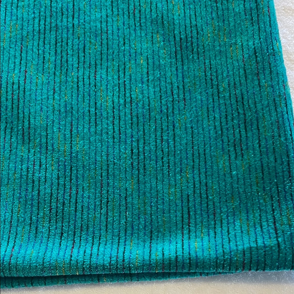 Vintage Teal Velour Fabric 1.5 yards